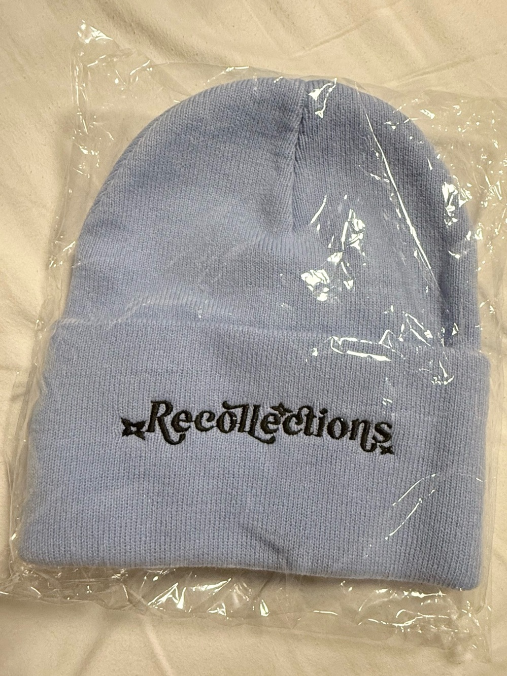 NWT Recollections Baby Blue Knit Cuffed Beanie